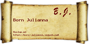 Born Julianna névjegykártya