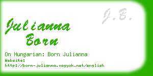 julianna born business card